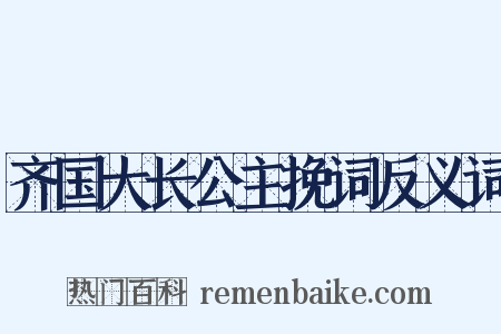 齐国大长公主挽词反义词是什么意思的图片
